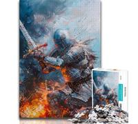 Jigsaw Puzzles for Adults 1000 Piece Puzzle Ten Medieval Angel Knights, Challenging Game And Family Play,for Home Decoration for And Age 14 38x26cm