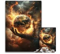 Jigsaw Puzzles for Adults 1000 Piece Puzzle The Earth in The Palm of Your Hand Cardboard Puzzles for Home Decor, Family Fun, Ages 14+ 26X38CM