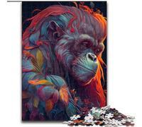 Jigsaw Puzzles for Adults 1000 Piece Puzzle The Wise Urang Utan, Toy Intellectual Game Enhance Love between Couples for Ages 14+ (Size 26x38cm)