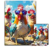 Jigsaw Puzzles for Adults 1000 Piece Puzzle Three Cocks Puzzle Learning Educational Toys,is Ideal As Gifts for The Whole Family for Ages 14+ 26X38CM