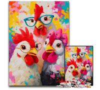 Jigsaw Puzzles for Adults 1000 Piece Puzzle Three Cocks Wooden Jigsaw Puzzles Toys Gift Educational Intellectual Decompressing Fun Family Game 50X75CM