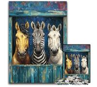 Jigsaw Puzzles for Adults 1000 Piece Puzzle Three Horses Cardboard Jigsaw Puzzles Learning Educational Toys,is Ideal As Gifts for The Whole Family for Ages 14+ 26X38CM