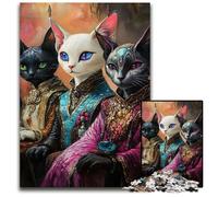 Jigsaw Puzzles for Adults 1000 Piece Puzzle Three Lynx Cats Puzzle Educational Challenge, Deal As Gifts for The Whole Family for 14+ 50X75CM