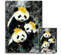 Jigsaw Puzzles for Adults 1000 Piece Puzzle Three Pandas Puzzle Learning Educational Toys,is Ideal As Gifts for The Whole Family for Ages 14+ 26X38CM