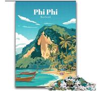 Jigsaw Puzzles for Adults 1000 Piece Puzzle Travel to Phi Phi, Learning Educational Is Ideal As A Gift for The Whole Family 75x100cm