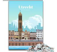 Jigsaw Puzzles for Adults 1000 Piece Puzzle Travel to Utrecht, Learning Educational Is Ideal As A Gift for The Whole Family 50x75cm