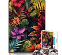 Jigsaw Puzzles for Adults 1000 Piece Puzzle Tropical Rainforest Flowers,Stress Reliever Difficult Challenge Every Piece Is Unique - Challenging Family Fun Game (38x26cm)