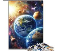 Jigsaw Puzzles for Adults 1000 Piece Puzzle Universe Earth,Stress Reliever Difficult Challenge Every Piece Is Unique - Challenging Family Fun Game 50x75cm