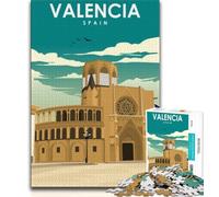 Jigsaw Puzzles for Adults 1000 Piece Puzzle Valencia Spain Travel Art,Help The Brain Exercise Addictive Toys to Cultivate Patience Artists Collection,Fine Art (75x50cm)