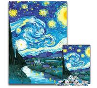 Jigsaw Puzzles for Adults 1000 Piece Puzzle Van Gogh Night Sky Puzzle Learning Educational Toys,is Ideal As Gifts for The Whole Family for Ages 14+ 50X75CM