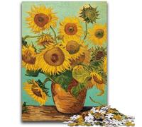 Jigsaw Puzzles for Adults 1000 Piece Puzzle Van Gogh Sunflowers for And from 14 Years And over Play Toys Because It Is Ideal As A Gift for The Whole Family 50x75cm