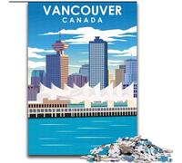 Jigsaw Puzzles for Adults 1000 Piece Puzzle Vancouver Canada Travel Quiz Game for Is Ideal As A Gift for The Whole Family (26x38cm) 1000pcs
