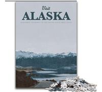 Jigsaw Puzzles for Adults 1000 Piece Puzzle Visit Alaska, Stress Relief Toys Unique Birthday And Gifts for Ages 14+ 26x38cm