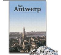 Jigsaw Puzzles for Adults 1000 Piece Puzzle Visit Antwerp Quiz Game for Is Ideal As A Gift for The Whole Family (38x52cm) 1000pcs