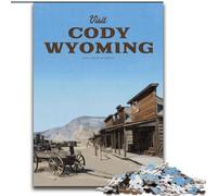 Jigsaw Puzzles for Adults 1000 Piece Puzzle Visit Cody Wyoming, Learning Educational Is Ideal As A Gift for The Whole Family 50x75cm
