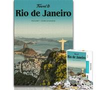 Jigsaw Puzzles for Adults 1000 Piece Puzzle Visit Rio,Stress Reliever Difficult Challenge Every Piece Is Unique - Challenging Family Fun Game (38x26cm)