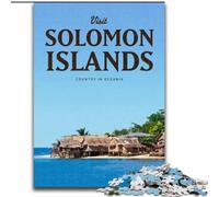 Jigsaw Puzzles for Adults 1000 Piece Puzzle Visit Solomon Islands, Learning Educational Toys Family Games Unique Birthday And Gifts 50x75cm