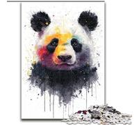 Jigsaw Puzzles for Adults 1000 Piece Puzzle Watercolor Panda, Toys Educational Games Stress Relieving Wall Decoration (Size 26x38cm)