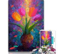 Jigsaw Puzzles for Adults 1000 Piece Puzzle Wild Flowers in A Vase,Family Activity Fun at Home Activities,Birthday Present,Travel Gifts (38x26cm)