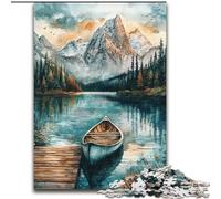 Jigsaw Puzzles for Adults 1000 Piece Puzzle Winter Boat, for Educational Game Challenge Toy Enhance Memory for Age 14 (size 50x75cm)