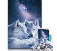 Jigsaw Puzzles for Adults 1000 Piece Puzzle Wolf in The Snow,Family Activity Fun at Home Activities,Birthday Present,Travel Gifts (75x50cm)
