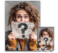 Jigsaw Puzzles for Adults 1000 Piece Puzzle Woman Asking Questions Cardboard Jigsaw Puzzles Learning Educational Toys,is Ideal As Gifts for The Whole Family for Ages 14+ 26X38CM