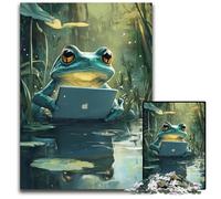 Jigsaw Puzzles for Adults 1000 Piece Puzzle Working Frog Wooden Jigsaw Puzzles Family Game Night Fun, DIY Decorative Artwork 50X75CM