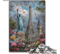 Jigsaw Puzzles for Adults 1000 Piece Puzzle World Attractions, Decompressing Intellectual Educational Toy Is Ideal As Gifts for The Whole Family (Size 26x38cm)