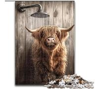 Jigsaw Puzzles for Adults 1000 Piece Puzzle Yak Taking A Bath, Educational Games Home Decoration Suitable for Desktop Decoration (Size 26x38cm)