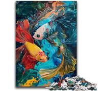 Jigsaw Puzzles for Adults 1000 Piece Puzzle Yin-Yang Koi Family Game Stress Reliever Difficult Challenge Suitable for Couples 50X75CM