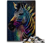 Jigsaw Puzzles for Adults 1000 Piece Puzzle Zebra Ink Painting Educational Family Game Deal As Gifts for The Whole Family for And Age 14 Years Up 26x38cm