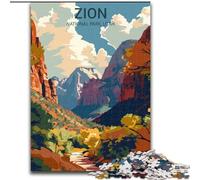 Jigsaw Puzzles for Adults 1000 Piece Puzzle Zion National Park Quiz Game for Is Ideal As A Gift for The Whole Family (50x75cm) 1000pcs