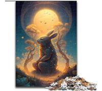Jigsaw Puzzles for Adults 1000 Piece Rabbit Illusion Made of Wood, Perfect DIY Art Decor Or Birthday Gift 50x75cm Family Fun Craft, Perfect for Birthdays, Holidays