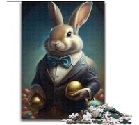 Jigsaw Puzzles for Adults 1000 Piece Rabbit Suit Animal Jigsaw Made of cardboard, for Birthdays, Christmas, Halloween, Thanksgiving, Easter 1000pcs(26x38cm)