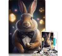 Jigsaw Puzzles for Adults 1000 Piece Rabbit Suit Animal Teenager Jigsaw,family Fun Games Is Ideal As A Gift for The Whole Family 75x50cm