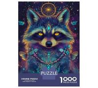Jigsaw Puzzles for Adults 1000 Piece Raccoon Cosmic Vision Jigsaw Puzzle Brain Teaser Game Stress Reliever Unique Birthday And Xmas Gifts 38x26cm/1000pcs