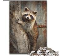 Jigsaw Puzzles for Adults 1000 Piece Raccoon in A Tree, Family Entertainment Toys Is Ideal As Gifts for The Whole Family for 14+ (Size 26x38cm)