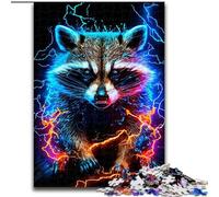 Jigsaw Puzzles for Adults 1000 Piece Raccoon Made of Wood, Fun Activity for at Home 50x75cm Family Fun Activity, Brain Challenge, for Teenager