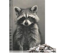 Jigsaw Puzzles For Adults 1000 Piece Raccoon Mugshot Criminal Puzzle Jigsaw For Adults Challenging Game 1000pcs (38x26cm)