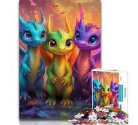 Jigsaw Puzzles for Adults 1000 Piece Rainbow Dragon Baby,Learning Educational Toys Family Games Educational Game for Birthday,Chrismas (38x26cm)