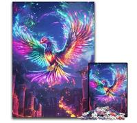 Jigsaw Puzzles for Adults 1000 Piece Rainbow Phoenix Rising Challenging Puzzles Interactive Family Game DIY Home Decor Brain Teaser Gift 1000 PCS(75x50cm)