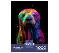 Jigsaw Puzzles for Adults 1000 Piece Rainbow Sea Otter Puzzle for Adults Relaxing Games Hand Speed Race Fun Activities at Home 52x38cm/1000pcs