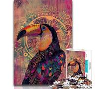 Jigsaw Puzzles for Adults 1000 Piece Rainforest Parrot Adult Puzzles,Toys Educational Games Stress Relieving Unique Birthday And Gifts 38x26cm