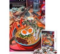 Jigsaw Puzzles for Adults 1000 Piece Ramen Still Life with Artist's Tools Educational Game Learning Educational Home Decoration Toys Unique Birthday And Xmas Gifts (50X75cm)