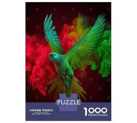 Jigsaw Puzzles for Adults 1000 Piece Rasta Green Parrot Puzzle for Adults Brain Teaser Game Enhance Memory Fun at Home Activities, 70x50cm/1000pcs