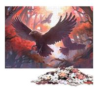 Jigsaw Puzzles for Adults 1000 Piece Ravens in Autumn Forest Jigsaw Puzzle Adult Woodenboard Puzzles Brain Teaser Puzzles For Adults 1000pcs (75x50cm)