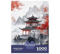 Jigsaw Puzzles for Adults 1000 Piece Red Leaves by The Pagoda Puzzle for Adults Relaxing Games Hand Speed Race Fun Activities at Home 38x26cm/1000pcs