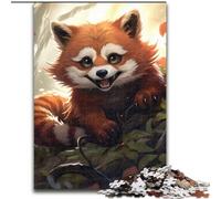Jigsaw Puzzles for Adults 1000 Piece Red Panda Art Wooden Puzzles size 50x75cm Challenging Brain Teaser for Teenagers, Family Fun Interactive Game