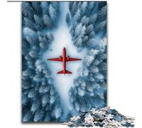 Jigsaw Puzzles for Adults, 1000 Piece Red Plane in The Forest Puzzles for Adults 26X38CM Challenging Brain Teaser for Teenagers, Family Game Night Fun