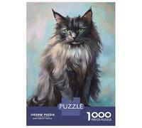 Jigsaw Puzzles for Adults 1000 Piece Regal Feline Portrait -1 Puzzle for Adults Brain Teaser Game Enhance Memory Fun at Home Activities, 38x26cm/1000pcs
